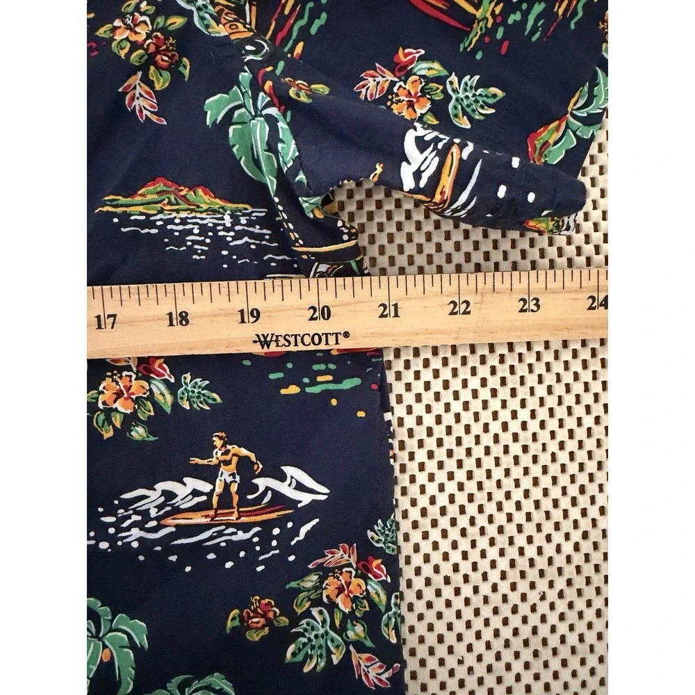 The Gap Mens Hawaiian Print Short Sleeve Stretch Button Down Shirt Size Medium
